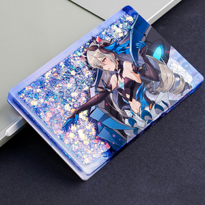 Llavero de arena movediza personalizado al por mayor llavero flotante de aceite acrílico personalizado encantos brillo líquido llavero de plástico personalizado - Product Image 5