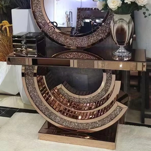 Bộ bàn trang điểm hình chữ nhật có gương, gương tường đính đá vụn, bộ nội thất phòng khách, giá cả cạnh tranh từ nhà máy - Product Image 4