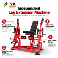 Machine à extensions de jambes assises indépendante à charge libre SK Commercial Gym pour l'entraînement de la force des quadriceps