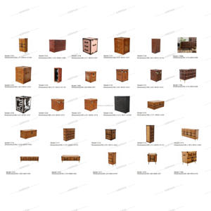 <span class=keywords><strong>Coffre</strong></span> de rangement en cuir brun de style rétro américain vintage classique avec logo personnalisé et serrure, meubles de salon - Product Image 6