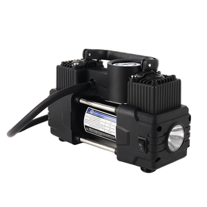 एयर कंप्रेसर पंप टायर इंफ्लेवेटर पोर्टेबल 150pi भारी ड्यूटी डुअल सिलेंडर कार के लिए सूचक दबाव गेज के साथ - Product Image 1