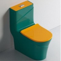 WC moderne de haute qualité avec lignes, en porcelaine, monobloc, couleur céramique, cuvette de toilette