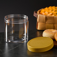Pot alimentaire rond transparent en PET, 100 mm de large, avec couvercle à vis, qualité alimentaire, 1000 ml, pour l'emballage de fruits secs, d'épices et de thé