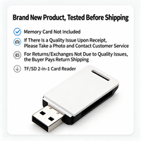Lecteur de carte SD TF USB 2.0 haute vitesse, adaptateur de carte mémoire portable pour appareil photo Canon Nikon Sony, ordinateur portable, téléphone, MacBook, Android OS