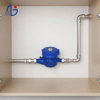 Meter Air Mekanik DN15 Besi Cor/Kuningan Proteksi IP68 Air Dingin Rumah Tangga Industri Dial Kering Presisi Tinggi Kelas B