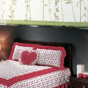 Juego de edredón Queen Of Hearts de 3 piezas con borde con volantes, estilo princesa, para uso doméstico, para todas las estaciones - Product Image 6