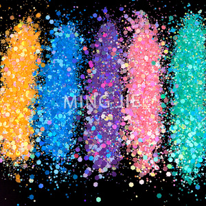 Glitter Chunky resistente ai solventi Glitter Laser di dimensioni miste per animali domestici decorazione natalizia - Product Image 1