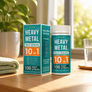 Kit de Prueba Rápida 10 en 1 para Metales Pesados, Tiras Reactivas para Cu/Fe/Mn/Hg/Ca/Cr/Zn/<span class=keywords><strong>Mg</strong></span>/Pb/Cd, Pruebas en Agua para el Hogar y Campo - Product Image 1