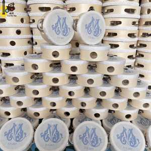 Tamborín de 4 pulgadas al por mayor con estampado de seda, <span class=keywords><strong>instrumento</strong></span> musical para bodas, fiestas e iglesias, tambor de mano de madera con diseño al por mayor - Product Image 4