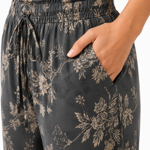 Conjunto de Dos Piezas de Ropa de Dormir para Mujer, Cuello Redondo, Manga Corta, Algodón, Spandex, Satén, Botones al Frente, Pantalones Largos, Ropa de Verano, Ropa de Casa, Ropa de Noche - Product Image 4