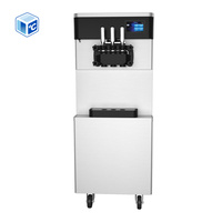 Ijs Maker Machine Commerciële Softijs Machines 304 Roestvrij Staal Verticale 20-28l/H Drie Smaak Ijs Machine