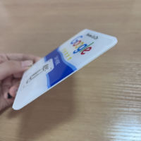 Plaque autocollante programmable google reviews autocollants robinet qr/nfc carte vierge en plastique étanche acrylique nfc menu d'examen