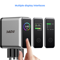 Chargeur Multi-Ports Rapide Gan 140W 100W 40W USB-C pour Ordinateur Portable, Écran Tactile, Téléphone et Tablette – Adaptateur 100W 140W pour iPhone MacBook