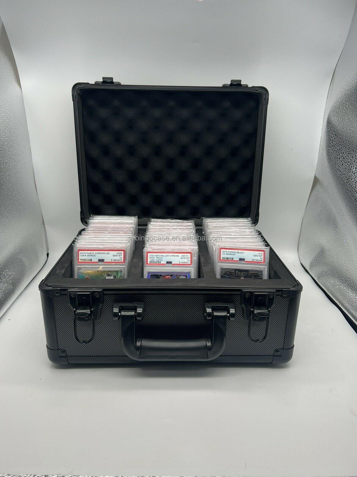 Psa Graded Card Storage Boxes Graded Sports Card Case Compatible with 25+  BGS PSA Graded Sports Trading Cards, One Touch Sleeves, Waterproof Graded  Card Storage Box