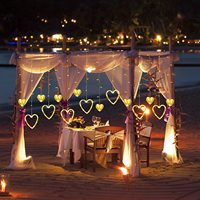 Guirlande lumineuse de décoration de rideau de fenêtre en forme de cœur pour chambre à coucher, intérieur, fête de mariage