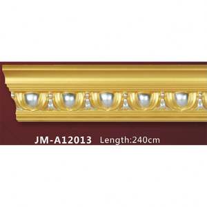 Corniche décorative <span class=keywords><strong>en</strong></span> <span class=keywords><strong>mousse</strong></span> PU sculptée <span class=keywords><strong>en</strong></span> <span class=keywords><strong>polyuréthane</strong></span>, imitation bois, pour coins de plafond - Product Image 2