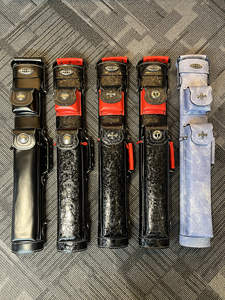 Sac de transport sur mesure fait main pour queues de <span class=keywords><strong>Crokinole</strong></span> et de Nine-ball, modèle 0507, options demi-queue/4 trous/7 trous, conception à grande tête - Product Image 3