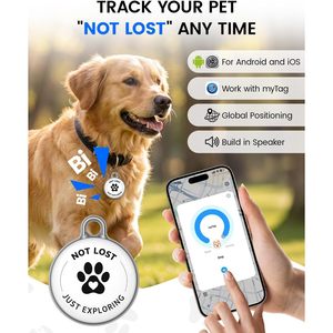 Rastreador GPS VVyL para mascotas, perros y gatos pequeños, con Bluetooth, seguimiento en tiempo real, resistente al agua, con aplicación para Android iOS, 365 días de duración de la batería - Product Image 2