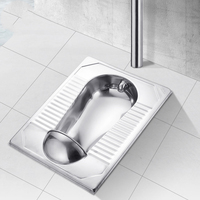 WC à la turque en acier inoxydable SUS304, à poser au sol, antidérapant, anti-odeur, pour salle de bain commerciale, OEM