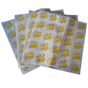 Fabricants de feuilles de papier d'emballage alimentaire sulfurisé imprimé personnalisé papier enduit sandwich hamburger cire - Product Image 2