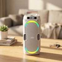 Haut-parleur stéréo portable sans fil personnalisé ABS-4222W pour fêtes en extérieur 5.0 avec lumières LED RGB, batterie 3000-5000mAh et lecteur de carte mémoire