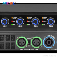 Amplificateur de puissance numérique 4 canaux MiCWL CA650 1U 19" Rack 5200W AMP pour enceintes de scène, subwoofer et basses 4x650 Watts RMS