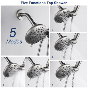 Système <span class=keywords><strong>de</strong></span> douche double <span class=keywords><strong>2</strong></span> en <span class=keywords><strong>1</strong></span> avec pomme <span class=keywords><strong>de</strong></span> douche à main et bec <span class=keywords><strong>de</strong></span> baignoire à réglage 35 - Product Image 4