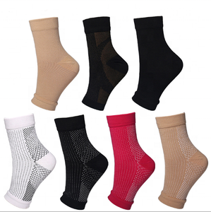 Chaussettes à manches <span class=keywords><strong>de</strong></span> compression pour hommes et femmes à motif solide Nano à la cheville Fasciite plantaire Soutien des pieds et <span class=keywords><strong>bas</strong></span> <span class=keywords><strong>de</strong></span> compression - Product Image 2
