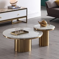 Table basse ronde en marbre moderne, simple, légère, de luxe italien, créative et multifonctionnelle, pour salon