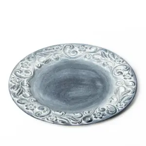 Wholesale Antique Style Silver Beaded Charger Plates Charger Plates For Wedding