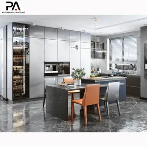 PA глянцевый лак или отделка, современный дизайн, деревянный настенный кухонный шкаф, органайзер и хранение