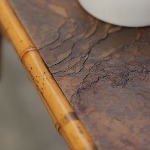 Petite table à thé Melu Rock, table à thé avec rangement pour tapis en rotin, petite table à thé, support à tasses Tatami, foyer, table de préparation à sec - Product Image 3