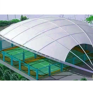 Structure de tente en membrane tendue en PVDF PTFE de haute qualité pour la construction d'arènes de sport, de terrains de tennis, de football et de basketball, et pour la couverture de toits. - Product Image 5