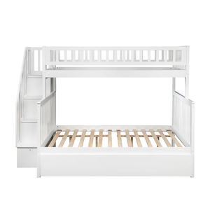 Litera <span class=keywords><strong>de</strong></span> <span class=keywords><strong>escalera</strong></span> <span class=keywords><strong>de</strong></span> madera resistente con cama inferior Litera nido Litera versátil con escaleras integradas con librería oculta - Product Image 1