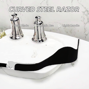 Professional Disposable Curved Stainless Steel <b>Razor</b> <b>Single</b> <b>Blade</b> Plastic 30g Lightweight Barber Face Bikini Customized Design - Product Image 2