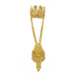 ชุดสร้อยคอยาวทองชุบไมโคร 14K 18K 24K ขายส่ง, ชุดเครื่องประดับดีไซน์ดั้งเดิม, ชุดสร้อยคอยาวแฟชั่น - Product Image 1