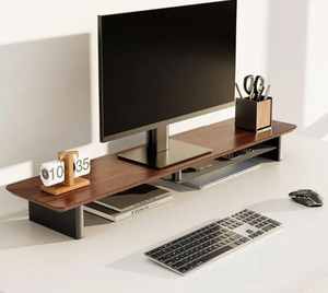 Wooden Controller Stand Vertical <strong>Laptop</strong> Desk <strong>Shelf</strong> with Monitor Stand for School Use - Product Image 2
