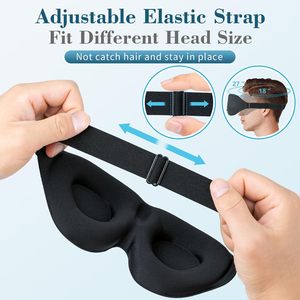 عرض خاص: قناع نوم ثلاثي الأبعاد قابل للتخصيص بضغط صفر على العين، بتصميم يحجب الضوء بنسبة 100%، مثالي للنوم على الجانب - Product Image 4