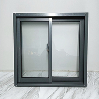 Ventanas Corredizas Verticales de Aluminio con Vidrio Resistente a Huracanes NFRC, Diseño Moderno
