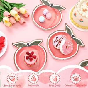 First Grade 7 Inch Gold Foil Border Die Cut Shaped Paper <b>Plate</b> Modern Style Tableware for Restaurant Hot Selling - Product Image 3