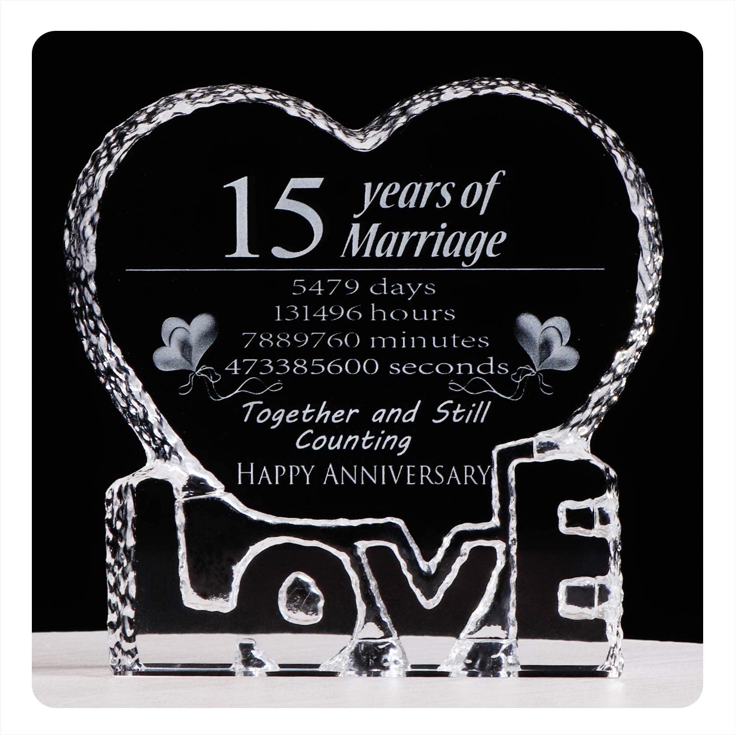 Бесплатная печать на заказ Гравировка любовь Хрустальное украшение подарок на свадьбу