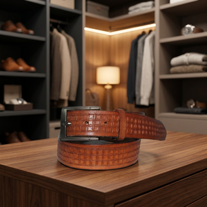 Genuine Leather Dress Belts for <b>Men</b> Bulk Wholesale Custom Made Belt Factory Divine International - Product Image 2