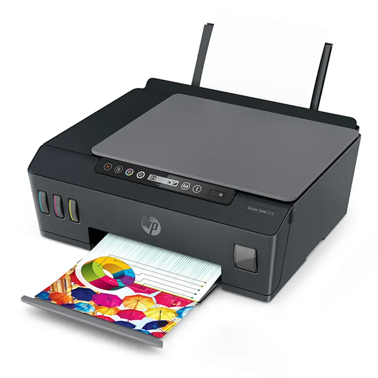 Venda quente Wifi 519 518 516 511 A4 cor desktop máquina de jato de tinta de impressora para HP multifuncional Integrado