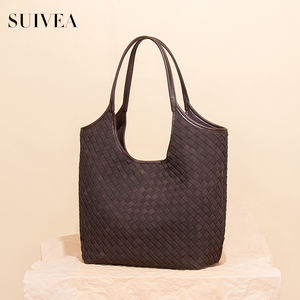 Bolso de Mano Vintage Minimalista para Mujer, Bolso de Hombro Retro Tejido a Mano, Bolso Tote Casual Mate de Gran Capacidad para Mujer - Product Image 4