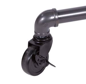 <span class=keywords><strong>Étagère</strong></span>s de présentation de vêtements de style industriel pour magasin de détail, réglables, 4 voies, en métal, à quatre voies, en tuyau - Product Image 6