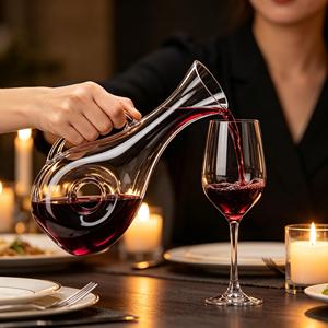 Elegante Decantador de Vino de Cristal con Forma Redonda, Empaque Personalizable, Regalo Empresarial Premium para Banquetes de Hotel - Product Image 6