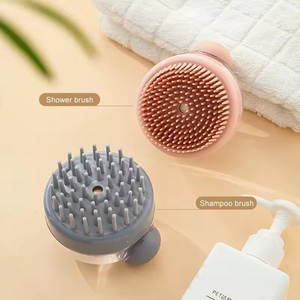 Brosse à shampooing remplie biodégradable distributeur de savon en silicone souple brosses de douche de Massage exfoliantes pour bébé animal de compagnie - Product Image 2