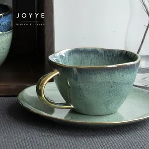 Joyye Großhandel personal isierte japanische Stil Vintage Cafe Tassen Porzellan benutzer definierte Tee Kaffee Keramik Tassen