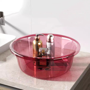 Lavabo de plástico para baño doméstico transparente grueso, lavabo para pies - Product Image 6