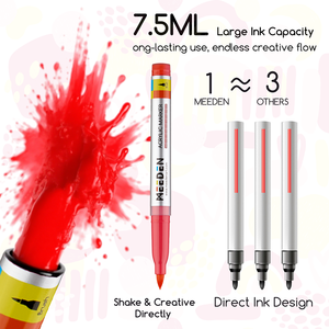 72 màu acrylic đánh dấu đầu bàn chải, bút sơn acrylic gốc nước, cho giấy, thủy tinh, đá, gốm, vải, gỗ, vải - Product Image 4